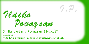 ildiko povazsan business card